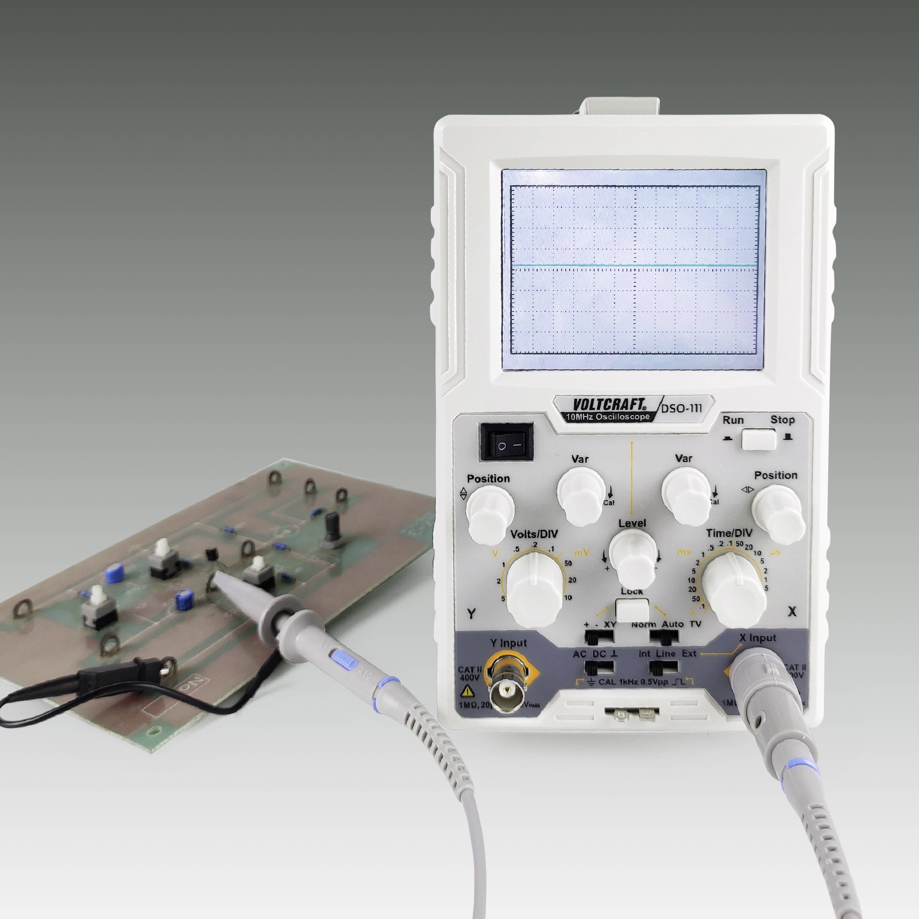 Digitális oszcilloszkóp 10 MHz 1 csatornás 100 Msa/s, Voltcraft DSO-111 SE-8