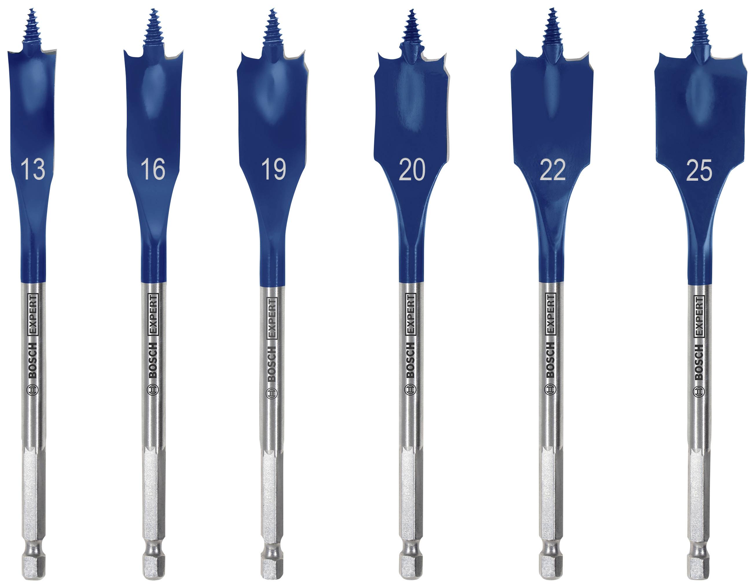 Bosch Accessories 2608900333 Fa maró fúró készlet 6 részes 13 mm, 16 mm, 19 mm, 20 mm, 22 mm, 25 mm Teljes hossz 152 mm Hatlap szár 6 db