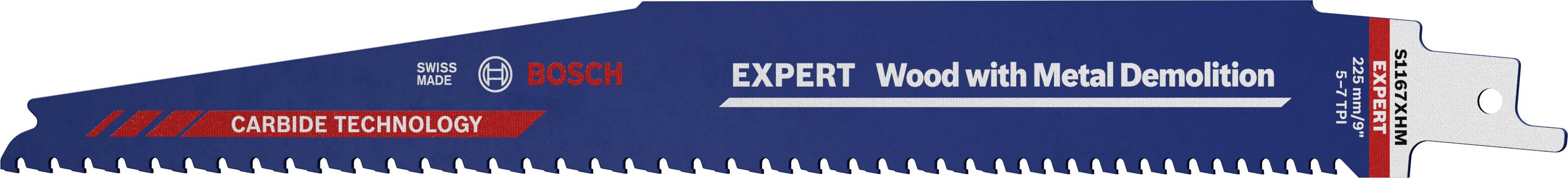 Bosch Accessories 2608900399 EXPERT Fa fémbontással S 1167 XHM Sabre fűrészlap, 3 db Fűrészlap hossz 225 mm 3 db
