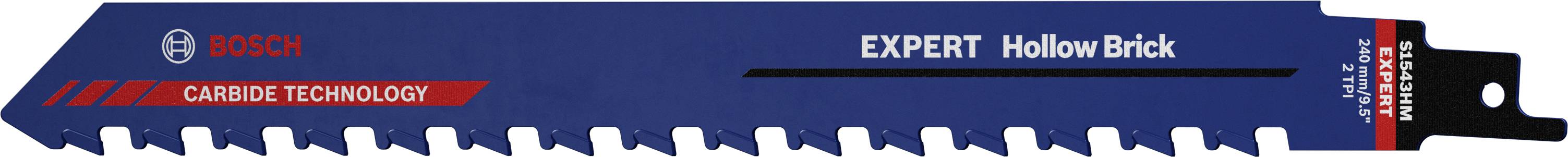 Bosch Accessories 2608900416 EXPERT Hollow Brick S 1543 HM dugattyús fűrészlap, 10 darab Fűrészlap hossz 240 mm 10 db