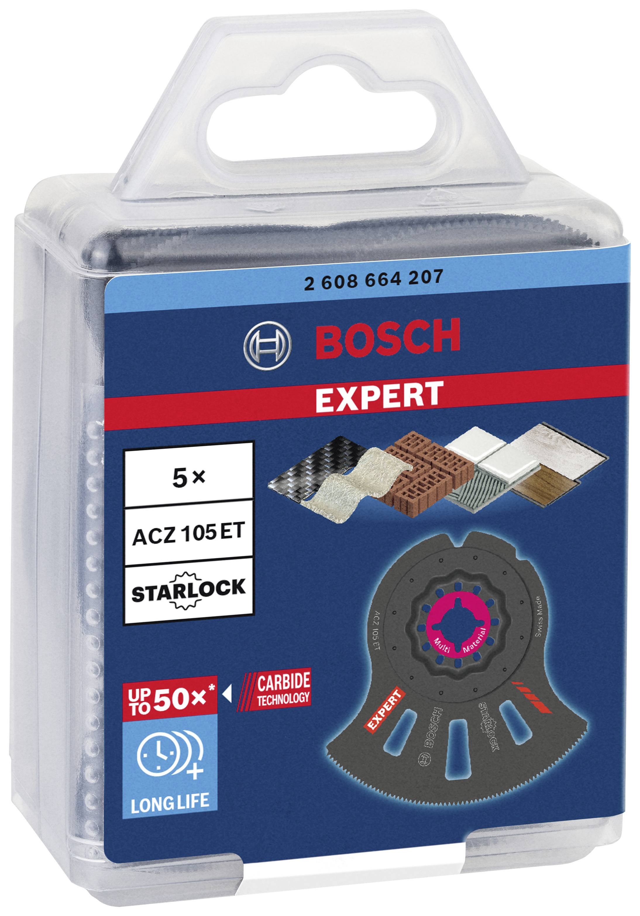 Bosch Expert Starlock körfűrészlap-készlet, 5 darab. Tartalmaz pengéket fához, fémhez és egyebekhez. Tartós, speciális karbid technológiával.