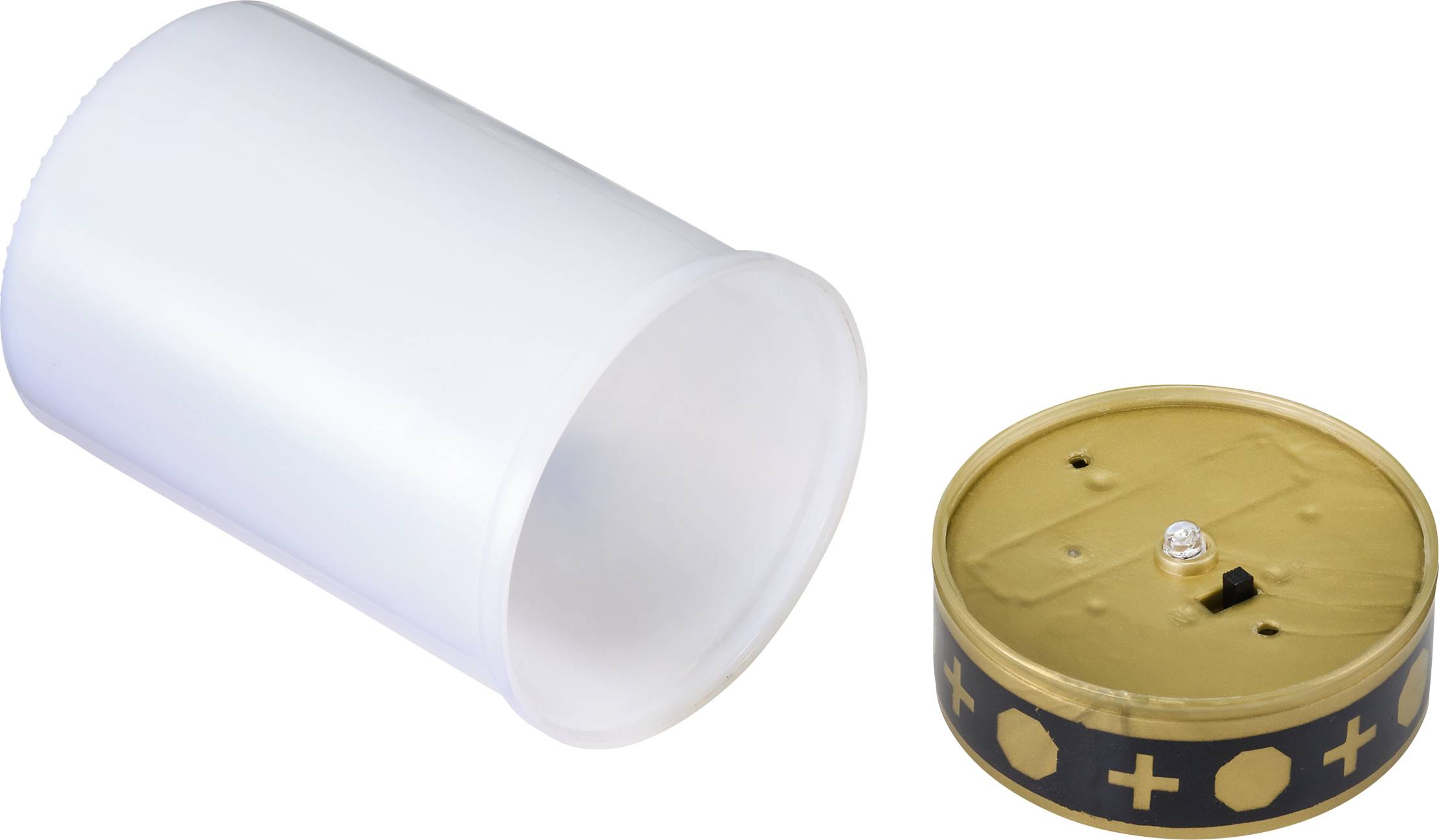 Napelemes LED-es mécses 0,06 W, sárga/fehér, WS-SGW01-3