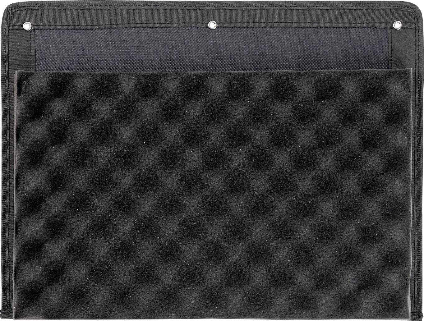 Egy fekete, párnázott habszivacs belső bélés védőtokhoz.