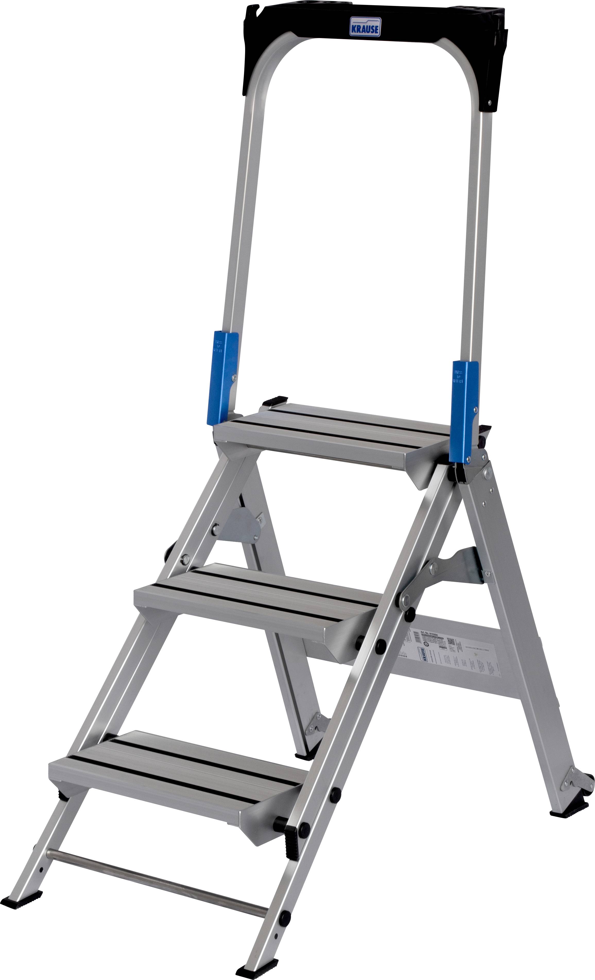 Krause 810304 Alumínium Lépcső Összecsukható Munkamagasság (max.): 2.65 m Ezüst 9 kg