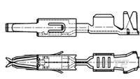 Egy diagram egy mechanikai alkatrész keresztmetszetét mutatja, amely két egymással összekötött részből áll, nyilakkal ábrázolva az áramlást vagy mozgást belül.