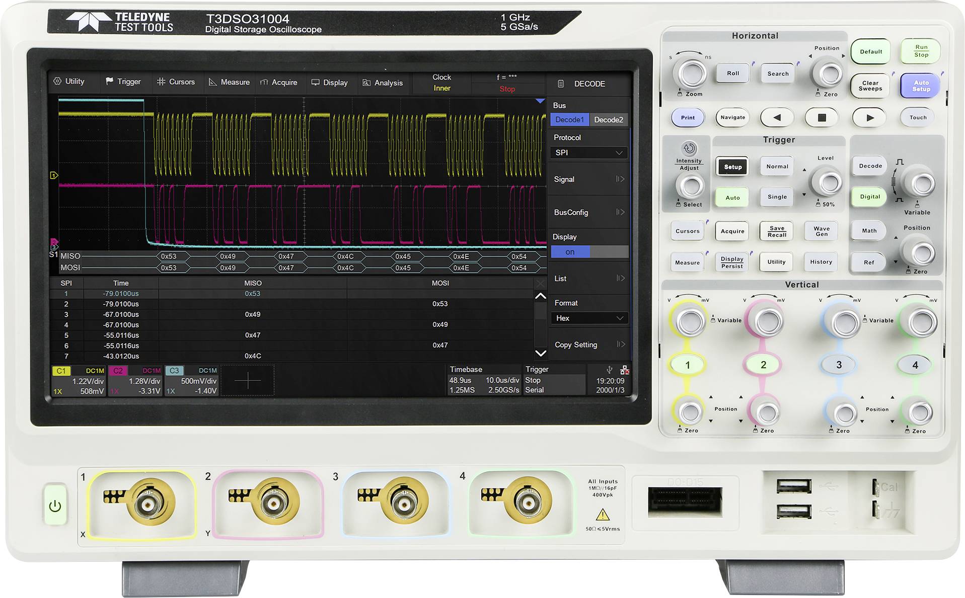 Teledyne LeCroy T3DSO3204-PROMO-1 Digitális oszcilloszkóp 200 MHz 4 csatornás 5 GSa/mp 125 Mpts 1 db