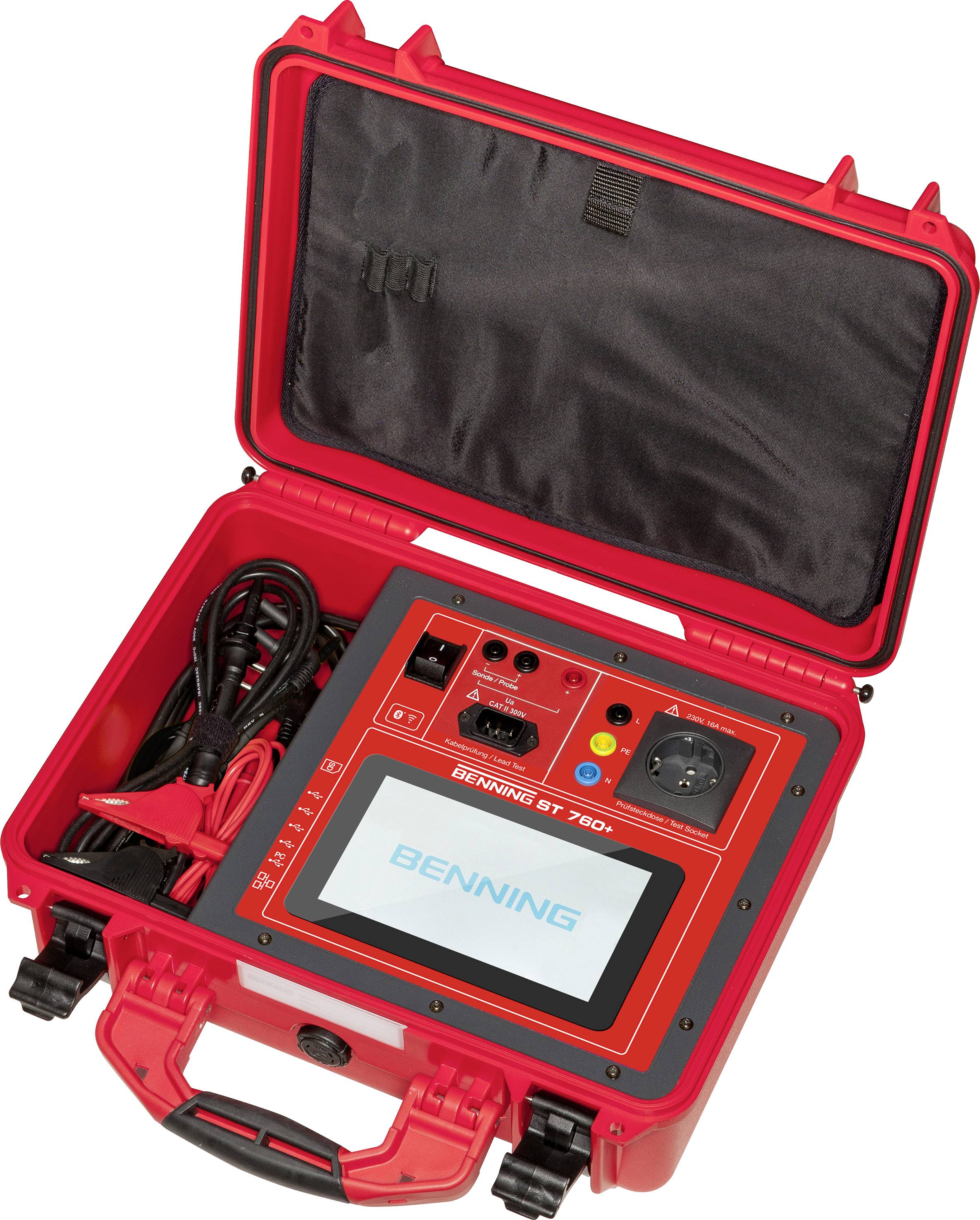 Benning ISO BENNING ST 760+ Készülékteszter Kalibráció (ISO) VDE szabvány 0701-0702, 0751, 0544