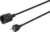 Sygonix SY-4872636 Áram Hosszabbítókábel 16 A Fekete 5.00 m H05VV-F 3G 1,5 mm²