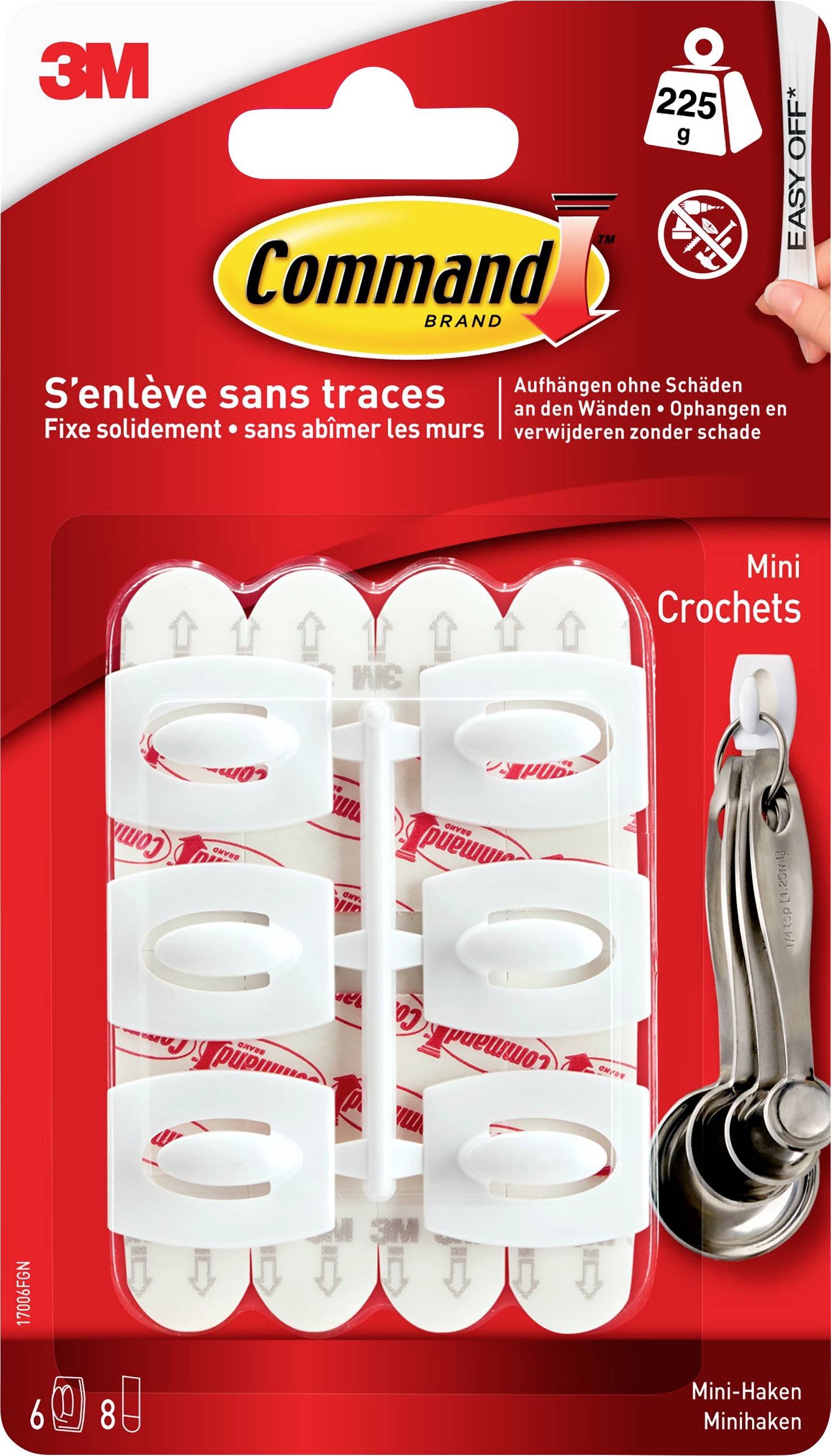 3M Command ™ mini horog Fehér