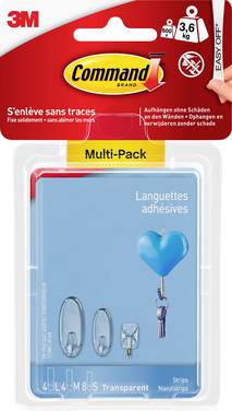 3M  Command ™ csíkok, Multipack Átlátszó