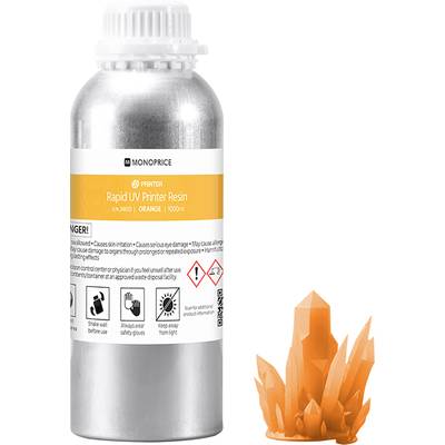 Monoprice 134610 Rapid UV Resin nyomtatószál     Narancs  1000 ml