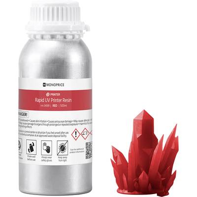 Monoprice 134599 Rapid UV Resin nyomtatószál     Piros  500 ml
