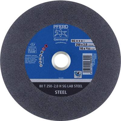 Pferd Germany márka csiszolókorong, '80 T 250-2,0 H SG LAB STEEL' modell, acélhoz alkalmas. Méret: 250 x 2,0 mm.