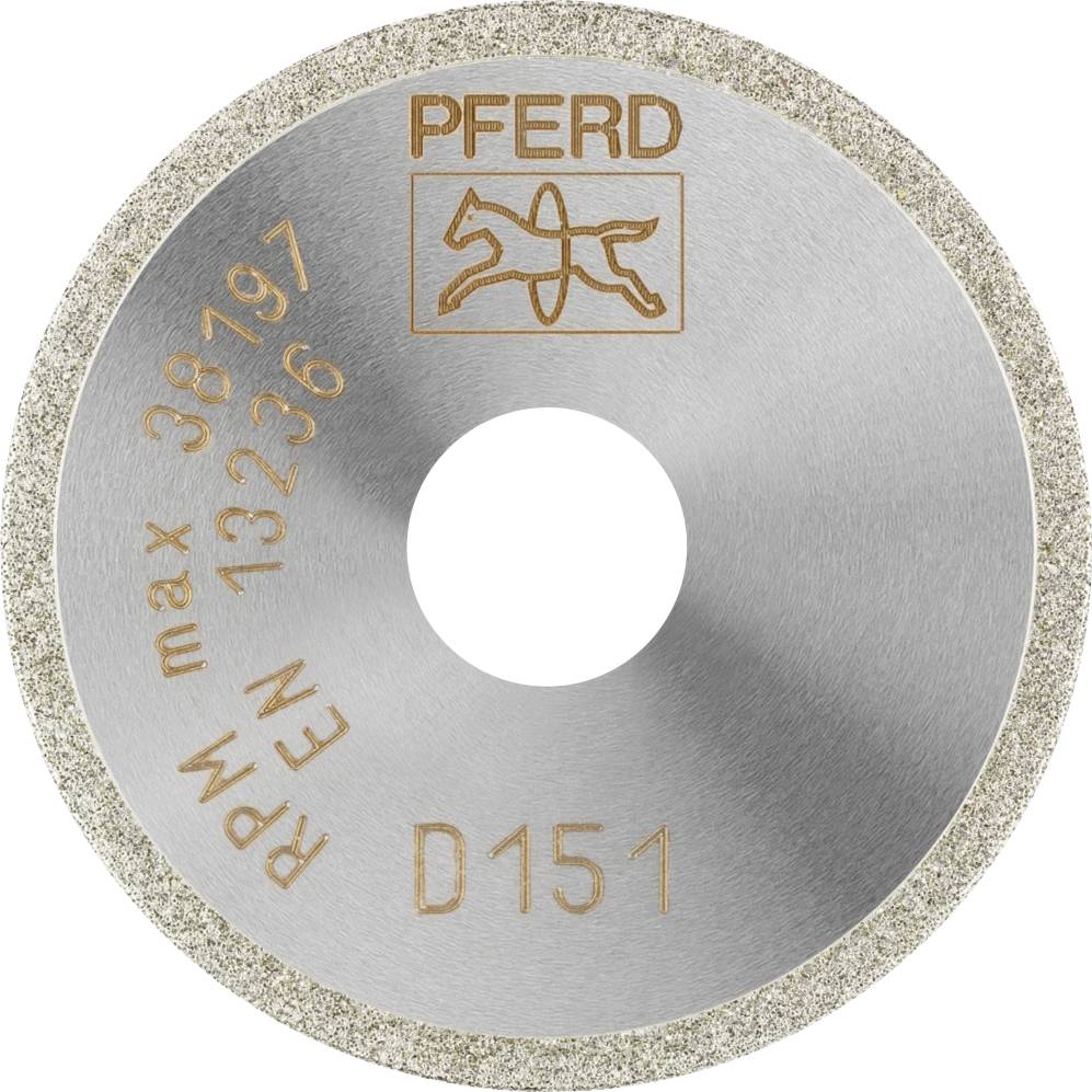 PFERD TOOLS 68404015 D1A1R 40-1-10 D 151 GAD Gyémánt bevonatú vágótárcsa Ø 40 mm Furat átmérő 10 mm Duroplast, Üveg, Kem