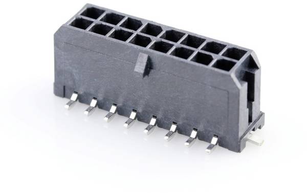 Molex Beépíthető stift sor (standard)  Pólusok száma 16 Raszterméret: 3 mm 430451618 1 db Tape on Full reel