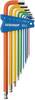 Gedore H 42 CKEL-09 Hatlap Hajlított csavarhúzó készlet 1.5 mm, 2 mm, 2.5 mm, 3 mm, 4 mm, 5 mm, 10 mm