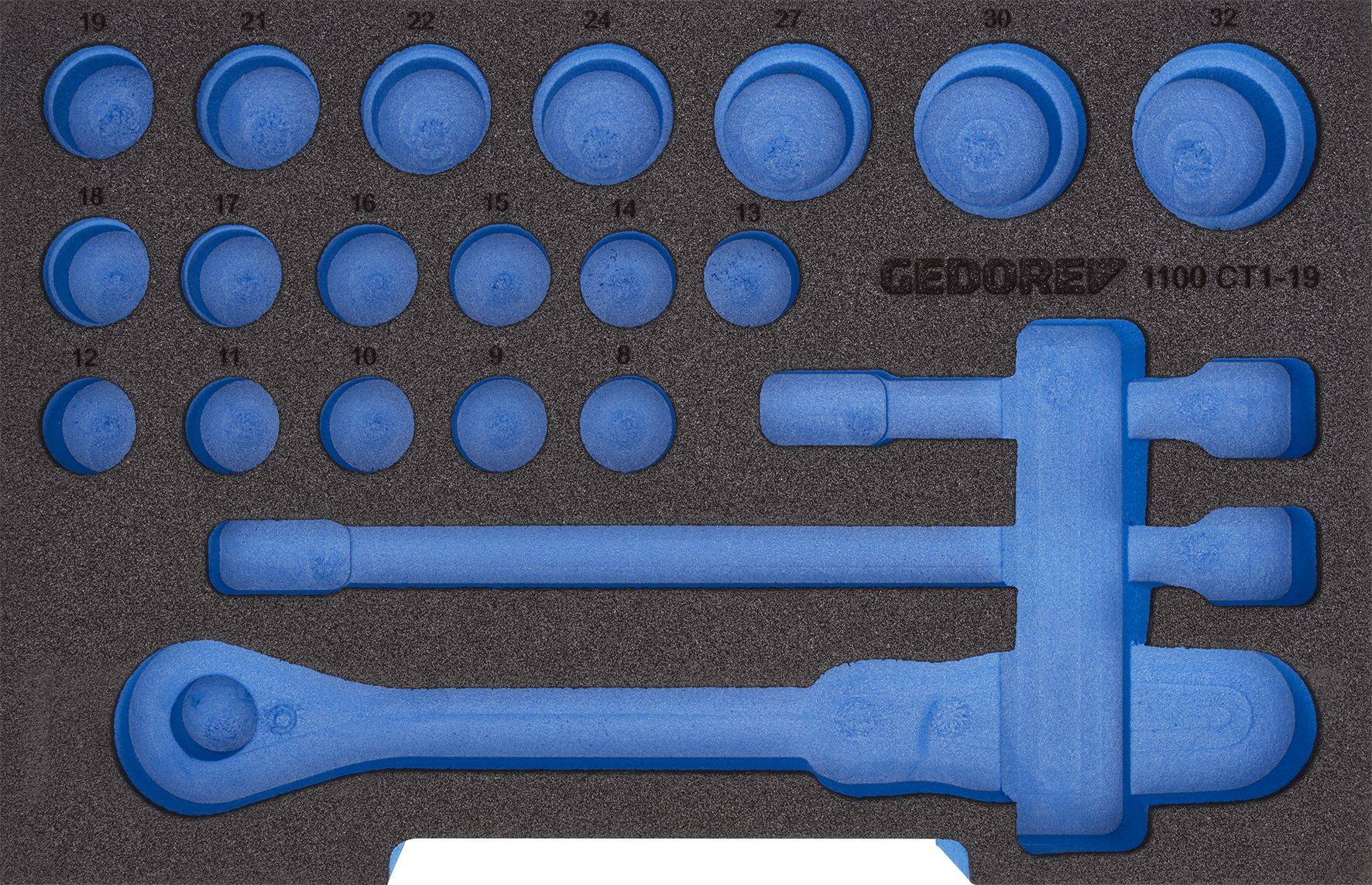 Gedore 2836017 EI-1100 CT1-19 Habanyag betét (H x Sz) 230 mm x 157.5 mm