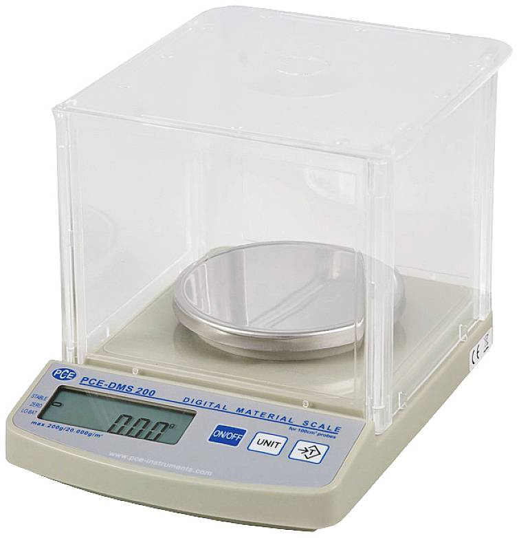 PCE Instruments Labormérleg PCE-DMS 200 Mérési tartomány (max.) 200 g Leolvashatóság 0.01 g