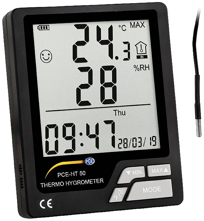 PCE Instruments Légnedvesség mérő 20 % rF 99 % rF