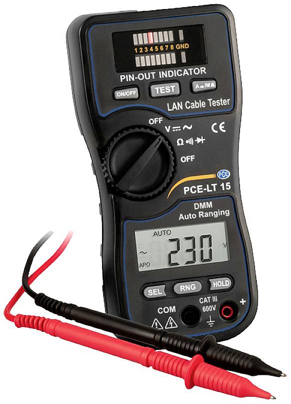 PCE Instruments PCE-LT 15 Kézi multiméter digitális CAT III 600 V