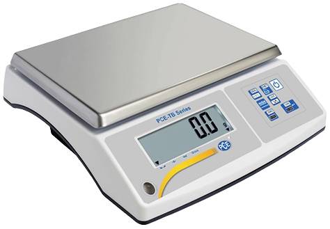 PCE Instruments Konyhai mérleg Mérési tartomány (max.) 15 kg Leolvashatóság 0.5 g Hálózati adapterről üzemeltetett Fehér