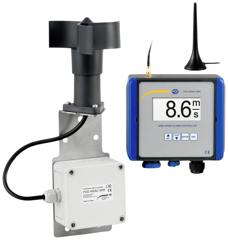 PCE Instruments Anemométer 4 - 180 km/óra
