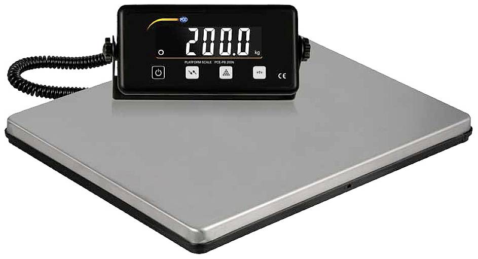 PCE Instruments Platform mérleg PCE-PB 200N Mérési tartomány (max.) 200 kg Leolvashatóság 100 g Elemekről üzemeltetett, 