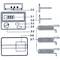 'Egy képernyős elektromos készülék diagramja három szondával. A képernyőn 1999-es szám látható. Csatlakozási nyilak kötik össze a szondákat a készülékkel.'