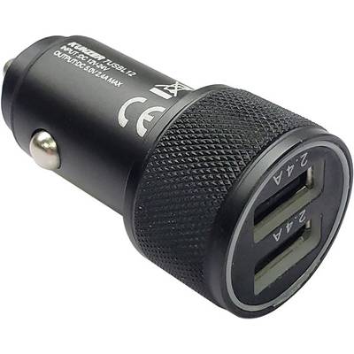 Kunzer USB autós töltő adapter 12V Terhelhetőség max.=4.8 A 12 V, 12 V-ról 5 V-ra