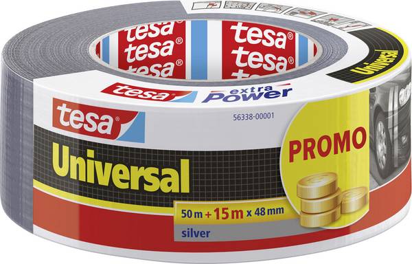 tesa UNIVERSAL 56338-00001-01 Szövet ragasztószalag  Ezüst (H x Sz) 65 m x 48 mm 1 db