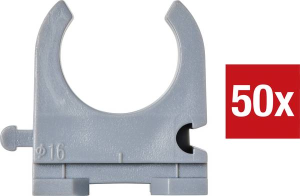 TRU COMPONENTS TC-9859372 Szorítóbilincs EN16  16 mm Szürke 50 db