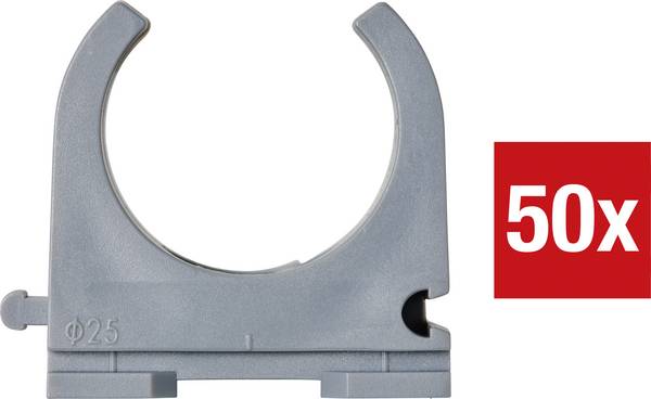 TRU COMPONENTS TC-9859376 Szorítóbilincs EN25  25 mm Szürke 50 db