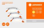 LED-es beépíthető lámpakészlet, 3 részes, 4,5 W, fehér, 85 mm, Ledvance 4058075629387