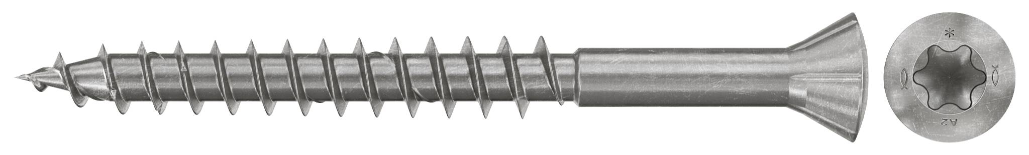 Fischer 548561 FFSII-RT6 4,5 x 50 A2 Fa homlokzati csavar 4.5 mm 50 mm TX Nemesacél A2 300 db