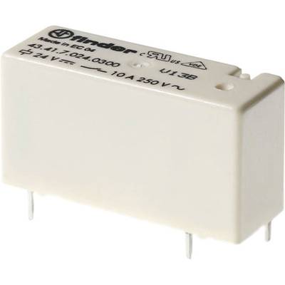 Finder 43.41.7.012.5000 Nyák relé 12 V/DC 10 A 1 váltó 20 db