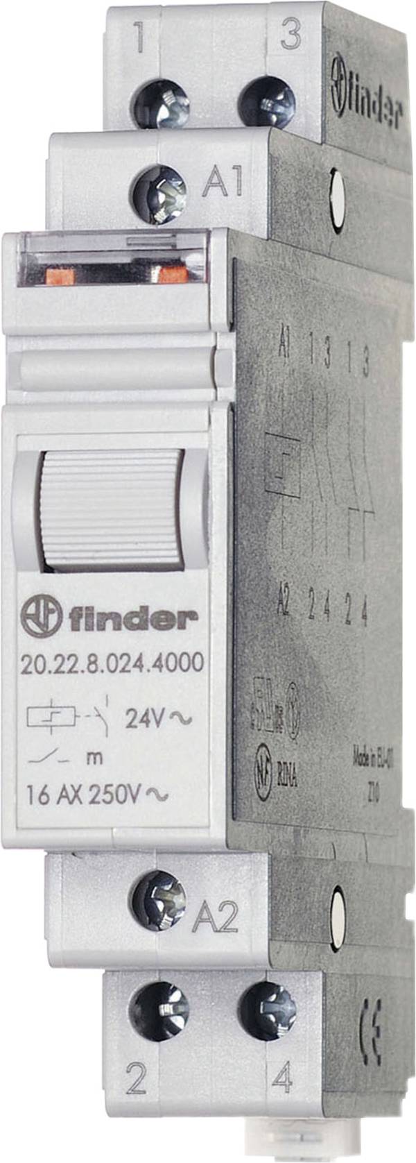Áramlöket kapcsoló Kalapsín Finder 20.24.8.024.4000 2 záró 24 V/AC  4000 VA  1 db