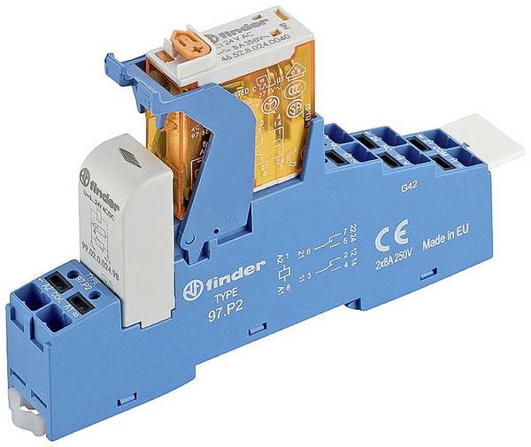 Finder 4C.P2.8.110.0060 Csatoló relé 110 V/AC 8 A 2 váltó 1 db