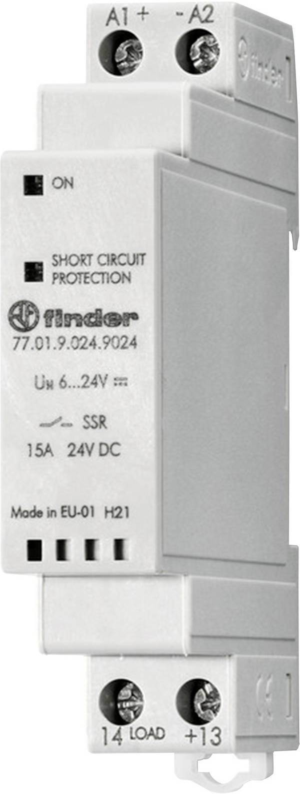 Finder Félvezető relé 77.01.9.024.9024 15 A Kapcsolási feszültség (max.): 32 V/DC  1 db