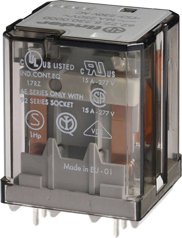 Finder 62.22.8.230.4300 Nyák relé 230 V/AC 16 A 2 záró 1 db