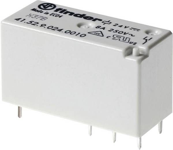 Finder 41.52.9.005.0010 Nyák relé 5 V/DC 8 A 2 váltó 1 db