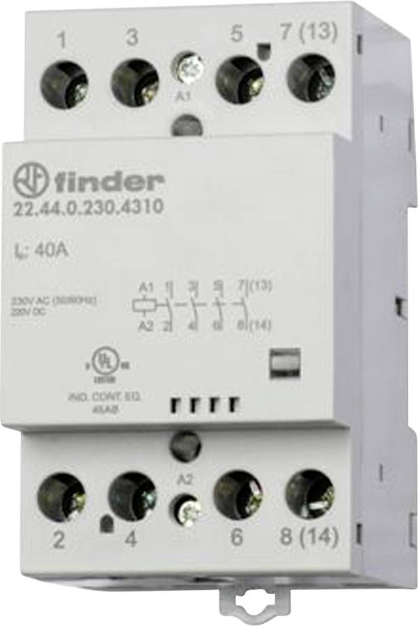 Finder 22.44.0.024.4610 Szerelési védelem 2 nitó, 2 záró 440 V/AC Alkalmas a következő márkához (relé): Finder darab 1 db
