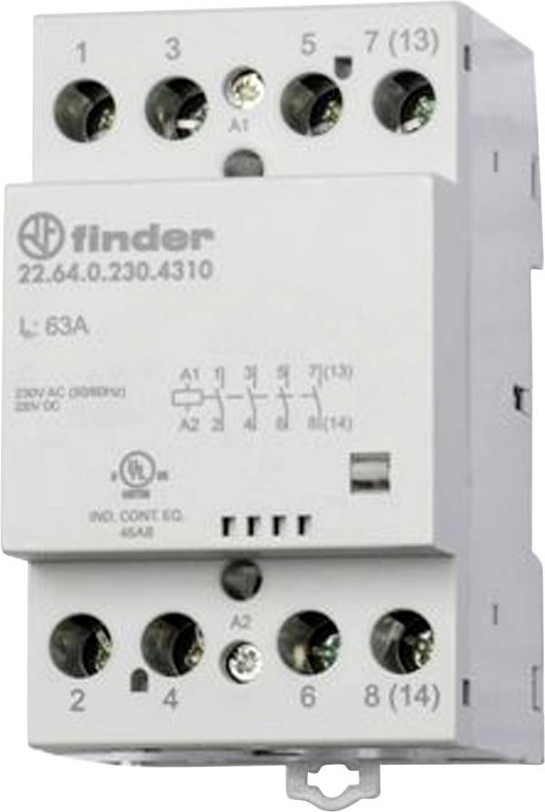 Finder 22.64.0.024.4610 Szerelési védelem 2 nitó, 2 záró 440 V/AC Alkalmas a következő márkához (relé): Finder darab 1 db