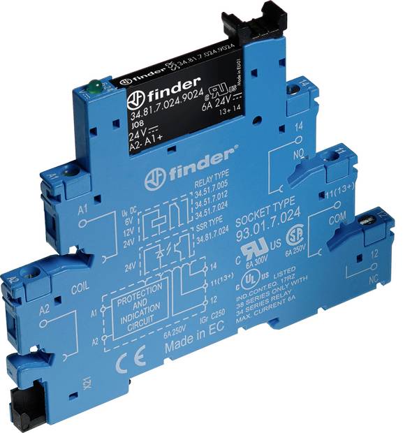Finder Félvezető relé 38.81.7.060.9024 6 A Kapcsolási feszültség (max.): 33 V/DC  1 db