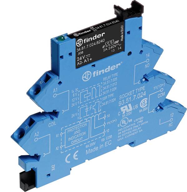 Finder Félvezető relé 38.91.7.060.9024 6 A Kapcsolási feszültség (max.): 33 V/DC  1 db