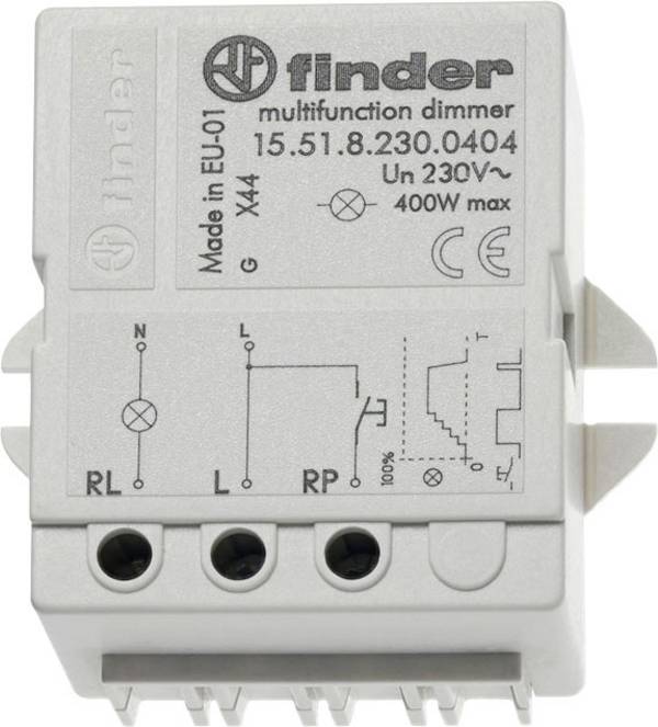 Finder 15.51.8.230.0404 Beépíthető dimmer  Szürke (átlátszó)