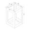 Műszaki rajz téglalap alakú keretről: szélesség 407 mm, mélység 350 mm, magasság 700 mm. Csavarok felül láthatók.