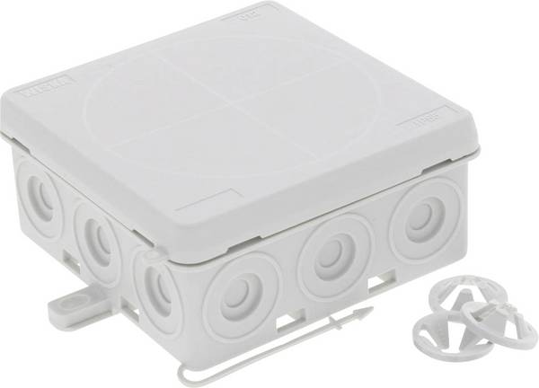 Wiska 10110196 Leágaztató doboz (H x Sz x Ma) 86 x 86 x 41 mm Szürke IP55 10 db