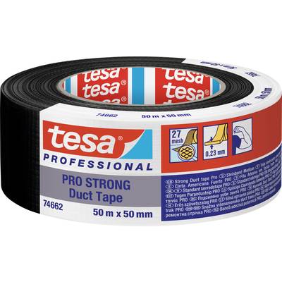 tesa Duct Tape PRO-STRONG 74662-00002-00 Repair tape  Fekete (H x Sz) 50 m x 50 mm 1 db
