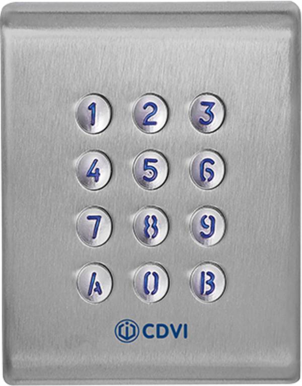 CDVI Security F0201000053-G Kódzár 12 V, 24 V, 48 V IP65 Bluetoothra alkalmas, Megvilágított billentyűzettel
