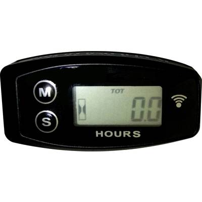 Digitális óraszámláló 'TOT' kijelzéssel, mutatja a '0,0' értéket. Baloldalon M- és S-gombok. Felül egy WIFI-szimbólum.